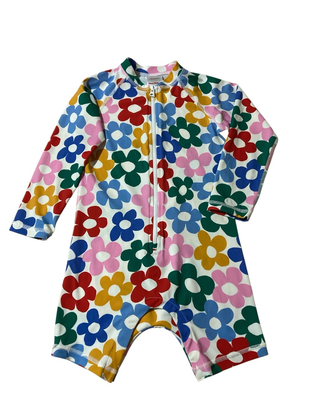 Hanna Andersson Multicolor Floral Zip-Front Rash Guard One-Piece